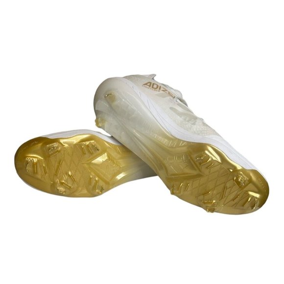 Adidas ADIZERO AFTERBURNER Baseball Metal Gold White Cleats Men's Size 14 GZ4581 - Picture 6 of 7